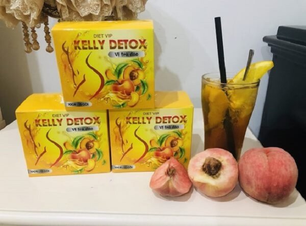 trà đào giảm cân Kelly Detox
